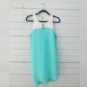 Everly Turquoise and Cream Summer Dress
